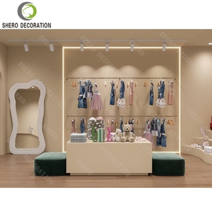 Custom Clothing Display Fixture Wall Mounted Metal Clothing Display Rack Clothing Store Furniture Garment Stand For Clothes - Product Image 1