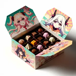 Boîtes cadeaux de chocolats de luxe à motif de conception personnalisée en usine boîte de chocolat à clapet de boutique