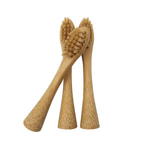 Cabezales de cepillo de dientes eléctrico cepillo <span class=keywords><strong>oral</strong></span> <span class=keywords><strong>b</strong></span> reemplazo con múltiples cabezales embalaje en blíster vibrador multiángulo bambú biodegradable - Product Image 1