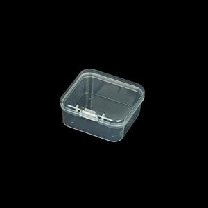 Caja de almacenamiento cuadrada transparente de 4,5 cm de PP con tapa para organizadores de joyas, capacidad pequeña de 0-1L, número de pieza 5031 - Product Image 1