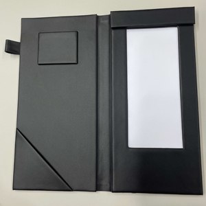 Portafacturas de Cuero PU Negro con Logotipo Personalizado, Portafacturas para Restaurante con Carpeta de Facturas con Luz LED para Restaurante - Product Image 1
