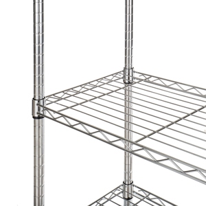 Étagère de rangement sur pied en métal chromé à 4 niveaux, unité d'étagère en métal écologique pour l'organisation des cuisines commerciales et hôtelières - Product Image 3