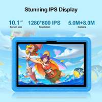 Tablette VASOUN P30H-L10 pour enfants, écran IPS 10,1 pouces 1280*800, Android 13, processeur octa-core, 10 Go + 128 Go, tablette PC 10 pouces