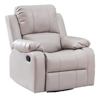 Fauteuil de massage électrique en cuir de première classe avec double moteur et télécommande, design minimaliste, fauteuil inclinable moderne pour la vie quotidienne