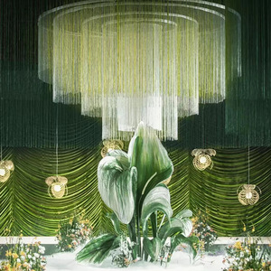 Décoration de <span class=keywords><strong>mariage</strong></span>, ligne de franges bon marché, drapé de <span class=keywords><strong>plafond</strong></span>, rideau de ficelle blanche spaghetti - Product Image 1