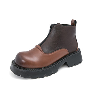 Nouvelles Bottes en Cuir pour Hommes 2026 – Style Tendance Décontracté à Enfiler Mi-Mollet - Product Image 5