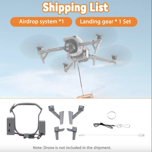 อุปกรณ์ปล่อยสัมภาระสำหรับ Air <span class=keywords><strong>3</strong></span> รับน้ำหนักได้สูงสุด 500 กรัม ชาร์จผ่าน USB แบตเตอรี่ 150mAh ใช้ได้หลากหลายสถานการณ์ สำหรับส่งของขวัญ แหวนแต่งงาน ชุดอุปกรณ์ลงจอด - Product Image 3