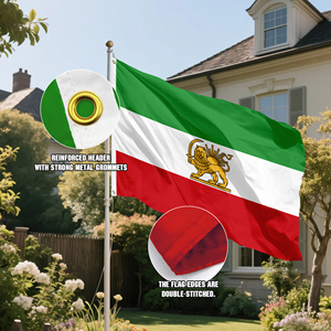 Bandera Antigua de Irán al por Mayor, 3x5 pies, con León y Sol, Estandarte Shir O Khorshid, Souvenir Pahlavi para Norouz - Product Image 6
