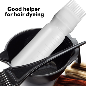 Bouteille de teinture capillaire en plastique à dents intégrées 180 ml 6 oz, flacon applicateur d'huile capillaire avec peigne - Product Image 4