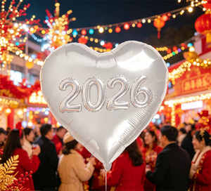 Party Love Classic and timeless the heart shape symbolizes love and affection Balloon Foil Heart White 18 In 12 Pcs Bag - Product Image 4