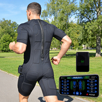 Combinaison de musculation EMS sans fil, lavable en machine, contrôlée par application intelligente, populaire pour usage personnel