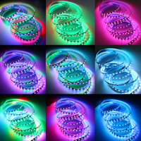 Bande lumineuse LED RGB WS2811 5V 5050, contrôle vocal et sonore, adressable, dimmable