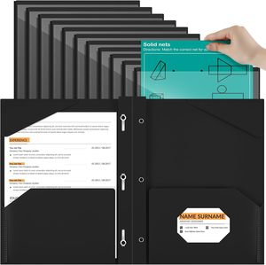 Thư mục tệp nhựa có khe cắm thẻ và vòi, được sử dụng cho đồ dùng văn phòng trường học, có thể chấp nhận các dấu hiệu tùy chỉnh. - Product Image 3