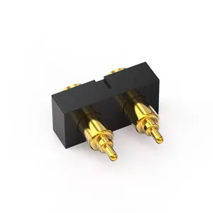 Conector de 2 pinos para China, conector macho fêmea de 2,2 mm, componentes eletrônicos pequenos, conector magnético de pino Pogo de chapa dourada