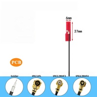 Antenne de communication Wi-Fi double bande 2,4G/5,8G sans fil intégrée, type patch, RG113/RG178/RG316, connecteurs SMA/MMCX/IPX/UFL à souder