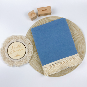 Algodón <span class=keywords><strong>de</strong></span> bambú bebé muselina waffle swaddle manta muselina swaddle mantas neutral 2023 bebé manta impresión personalizada muselina swaddle - Product Image 2