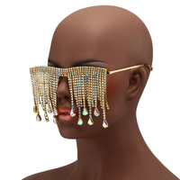 Montures de lunettes de luxe 2026, avec strass colorés et pompons, protection UV400, confortables, pour fêtes et décorations