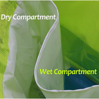 Sac à dos portable à cordon de serrage, séparation sec/humide, pour la gym, les sports, la piscine, la plage, sac de sport étanche, sac de courses séparé sec/humide