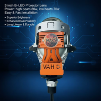 Lente de Proyector Bi-LED Súper Brillante de 80W VAHID, Lente LED para Auto de 12V, Proyector LED Automotriz, Instalación No Destructiva