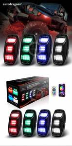 Autodrafons LED ROCK Light 12 pods, accessoires d'éclairage automobile, éclairage sous châssis de camion RGB, commande par application - Product Image 3