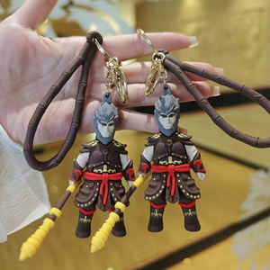 <span class=keywords><strong>Nouveau</strong></span> chaud noir mythe Wukong gros marée <span class=keywords><strong>jouet</strong></span> <span class=keywords><strong>Netflix</strong></span> caoutchouc silicone porte-clés pour poupée Machine cadeaux suspendus goutte bijoux - Product Image 4