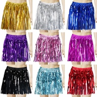 Vente en gros – Plusieurs couleurs disponibles – Tissu en dentelle métallique brillante de 40 cm avec franges en guirlandes pour robe de danse