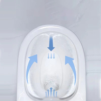 Toilettes de luxe en céramique blanche, WC monobloc, ensemble sanitaire, siège de toilette, cuvette de toilette pour salle de bain d'hôtel