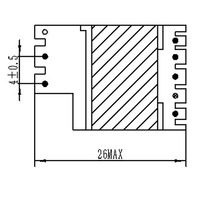 Mini Transformador Flyback Eléctrico de Alta Frecuencia Serie EE EE16 EE25 con Núcleo de Ferrita 20KHz-500KHz
