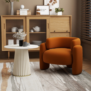 Nordic Light Luxury Wrap-around <b>Sofa</b> Chair Modern Simple Leisure Armchair for Living Room Beauty Salon Balcony Guest Area - Product Image 4