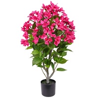 Arbre artificiel de bougainvillier en gros, plante en pot à fleurs roses artificielles pour la décoration de la maison, du jardin et du patio, 90-120 cm, 3 pieds, 4 pieds, OEM personnalisé