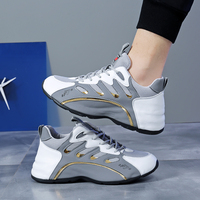 Vente en gros de baskets confortables pour hommes à porter au quotidien avec design à panneaux contrastés et emballage personnalisé OEM