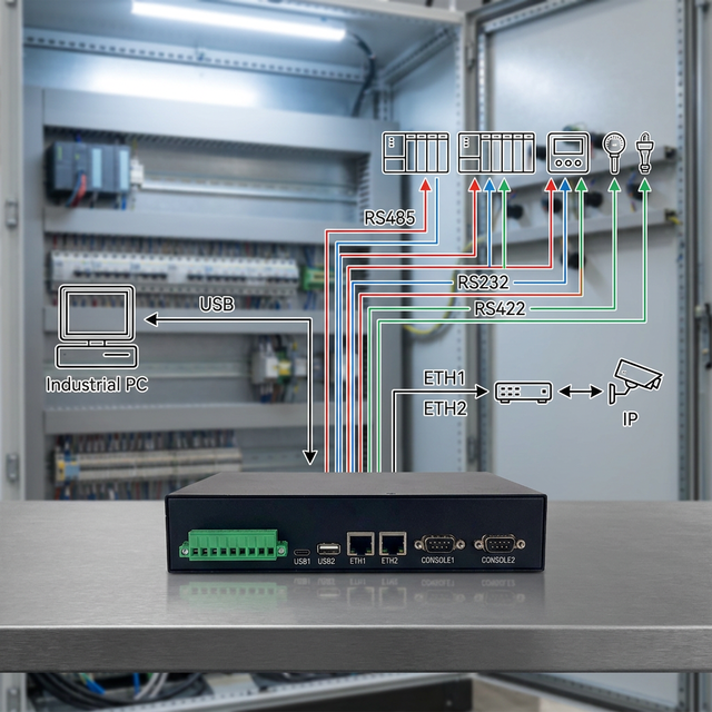 Industrial Grade USB Hub with 8 Serial Ports (RS485/RS232/RS422) up to 128 Devices Per Interface PCI-E X1 for OEM Customization