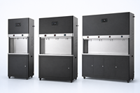 Distributeur d'eau intelligent commercial à osmose inverse avec 3 robinets en acier inoxydable, production de 1000 L/heure pour hôpitaux et écoles