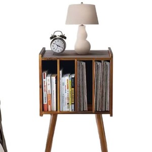 Étagère rétro pour disques vinyles, étagère de rangement pour CD avec compartiments, boîte de rangement pour disques, présentoir pour bandes dessinées - Product Image 2