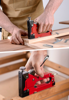 Vente chaude d'usine, agrafeuse pour tapisserie d'ameublement OEM, agrafeuse manuelle 4 en 1, agrafeuse à réglage de puissance pour le bois, la décoration ou le bricolage