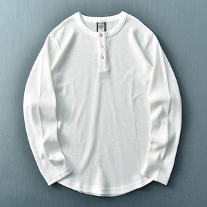 T-Shirt a maniche lunghe da <span class=keywords><strong>uomo</strong></span> con collo a V e Waffle da <span class=keywords><strong>uomo</strong></span> - Product Image 4