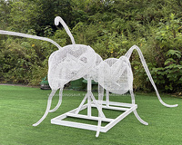 Statue de fourmi en fer réaliste Sculpture d'insecte en métal réaliste
