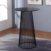 Table de bar moderne en acier inoxydable, pieds en métal, facile à nettoyer, résistante à l'eau, polyvalente pour la maison, le bar, la boîte de nuit, la salle à manger, le salon