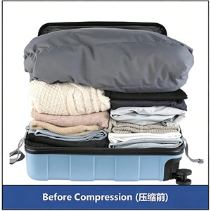 Airtight Compressible <b>Suitcase</b> Extra Large Capacity Lightweight Travel Carry-On With <b>Lock</b> Zipper Opening Unisex Business Travel - Product Image 3