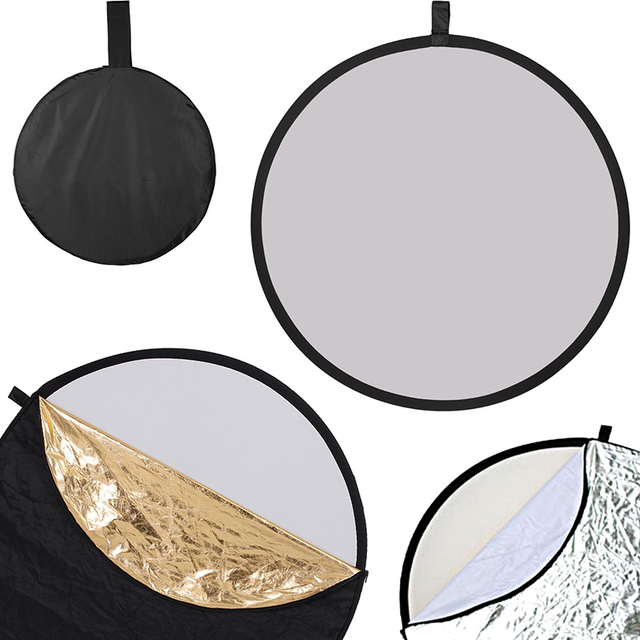 Factory 80/110cm 5-in-1 Folding Photo Studio Reflector Board Silver/Translucent/Gold/White/Black for Photo Studio Accessories