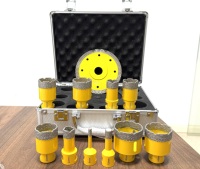 Jeu de 11 forets et lames de scie diamantées brasées sous vide TGS pour maçonnerie, tige hexagonale M14 6 mm / mandrin, garantie 3 ans