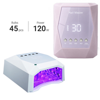 Lampe UV LED Professionnelle 120W pour Manucure, Polisseuse Sans Fil, Sèche-Ongles Rechargeable à Séchage Rapide