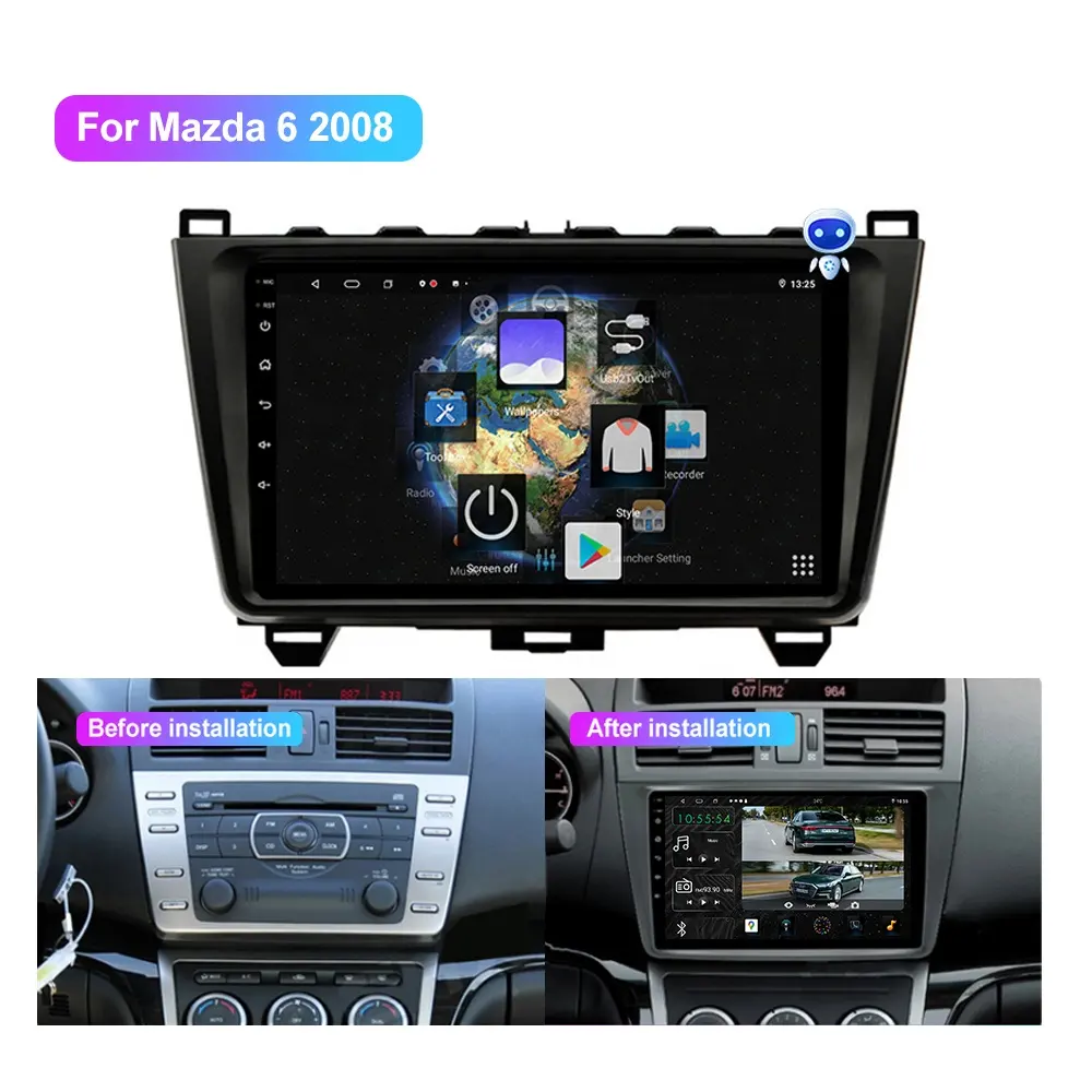 Jmance Hot Selling Android Screen Car Navigator Gps Car Player For Mazda 6 2008 Frame 4G Android Auto Carplay Car Stereo