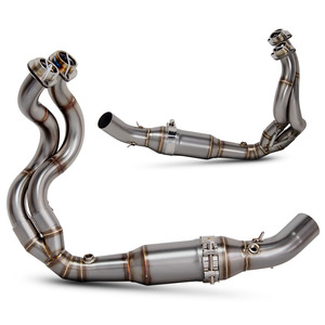 Tubo Delantero de Escape de Acero Inoxidable para Motocicleta Kawasaki <span class=keywords><strong>Z650</strong></span> <span class=keywords><strong>ER6N</strong></span> Ninja 650 VERSYS 650 con Interfaz de 51 mm - Product Image 1