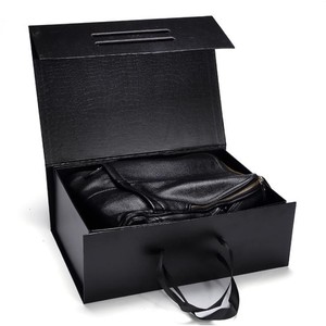 Matt <b>Black</b> Recycled Paper Gift <b>Box</b> Magnetic Book Shape Gift <b>Box</b> - Product Image 1