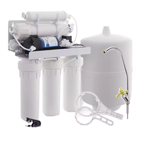Système de Traitement d'Eau par Osmose Inverse Commercial, Domestique et Hôtelier, Machine RO Électrique en Plastique à 5 Niveaux pour Usage Domestique