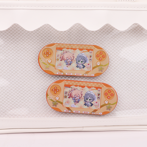 Металлический значок в форме игровой консоли с возможностью нанесения логотипа, заготовка из жести, булавка-значок на задней стороне - Product Image 2