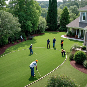 Uv kháng ngoài trời chất lượng cao không thấm nước chống cháy Màu Xanh Lá Cây TỔng HỢp cỏ nhân tạo - Product Image 3