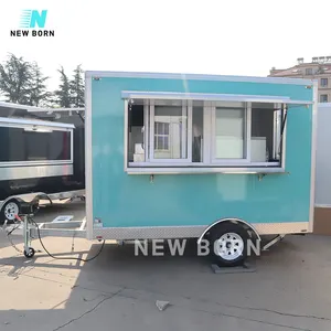 Máquina de lanches para recém-nascidos, carrinho de comida para cachorro-quente, carrinho móvel para lanches, café, sorvete, fast food, trailer para venda