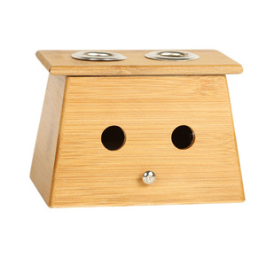 Boîte d'apprivoisement du ventre en bambou portable à 4 trous pour massage abdominal et soin utérin, dispositif de thérapie aux herbes revitalisant le Qi - Product Image 2